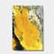 Designart - Yellow , Black and Marbled Acrylic Painting - Modern & Contemporary Premium Canvas Wall Art